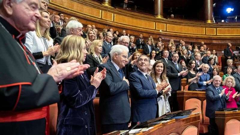 Concerto di Natale al Senato, tra i presenti Mattarella e Meloni