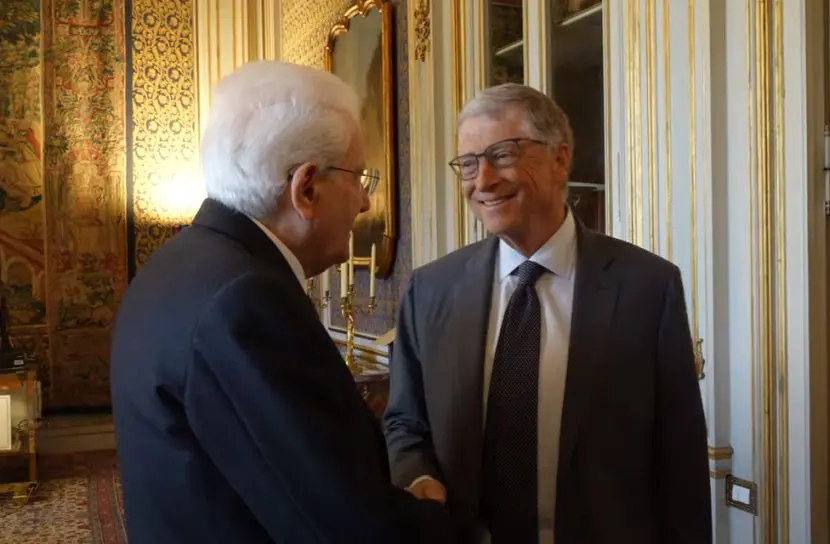 Bill Gates a Roma, dopo Meloni l’incontro con Mattarella e Tajani